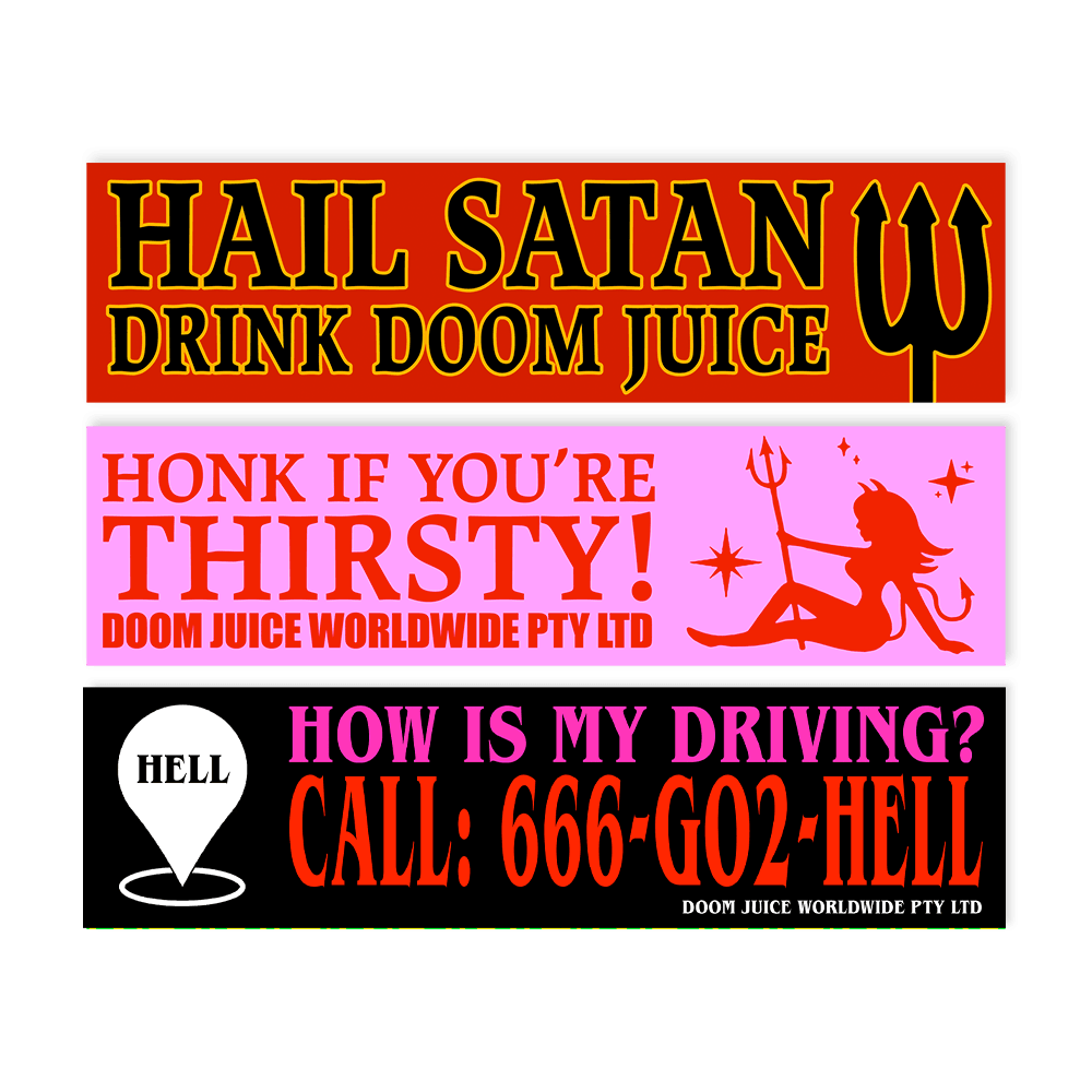 Bumper Stickers - Doom Juice Worldwide